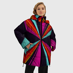Куртка зимняя женская Полосы, цвет: 3D-черный — фото 2