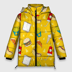 Куртка зимняя женская Фастфуд, цвет: 3D-красный