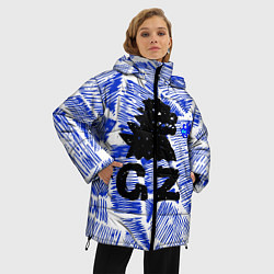Куртка зимняя женская Годзилла, цвет: 3D-черный — фото 2