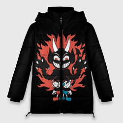 Куртка зимняя женская CUPHEAD, цвет: 3D-черный
