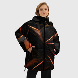 Куртка зимняя женская Геометрическая Абстракция, цвет: 3D-светло-серый — фото 2