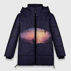 Куртка зимняя женская Закат в пещере, цвет: 3D-черный