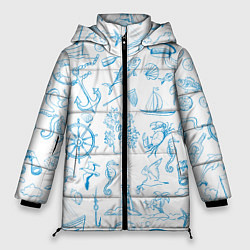 Женская зимняя куртка Морская тема