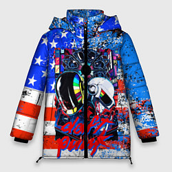 Куртка зимняя женская Daft Punk american dream, цвет: 3D-черный
