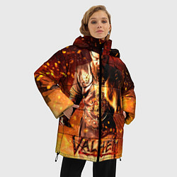 Куртка зимняя женская Valheim Викинг в огне, цвет: 3D-светло-серый — фото 2