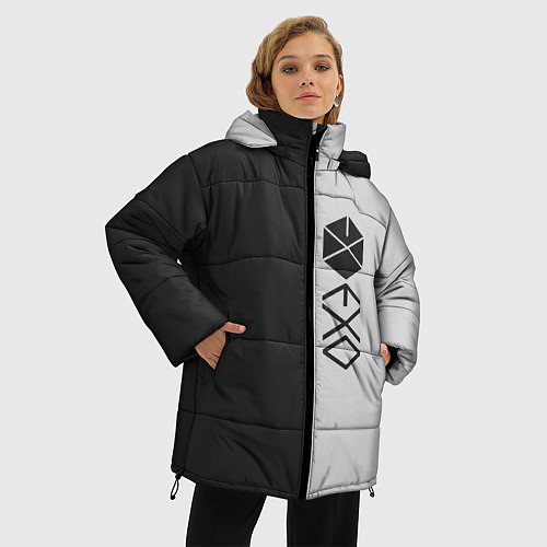 Женская зимняя куртка EXO / 3D-Светло-серый – фото 3