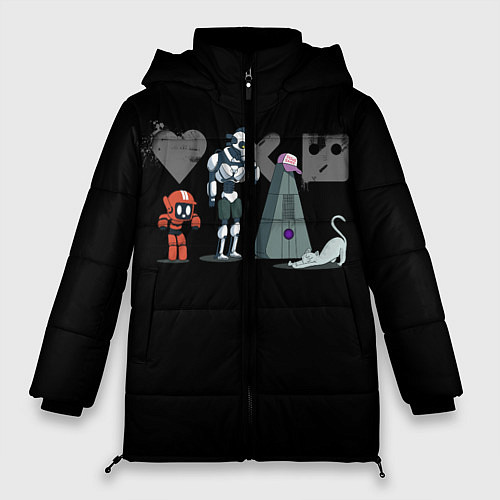 Женская зимняя куртка Любовь, Смерть & Роботы / 3D-Черный – фото 1
