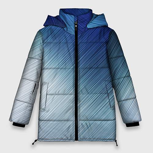Женская зимняя куртка Текстура Оттенки льда / 3D-Черный – фото 1