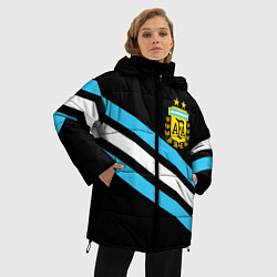 Куртка зимняя женская Сборная Аргентины, цвет: 3D-черный — фото 2