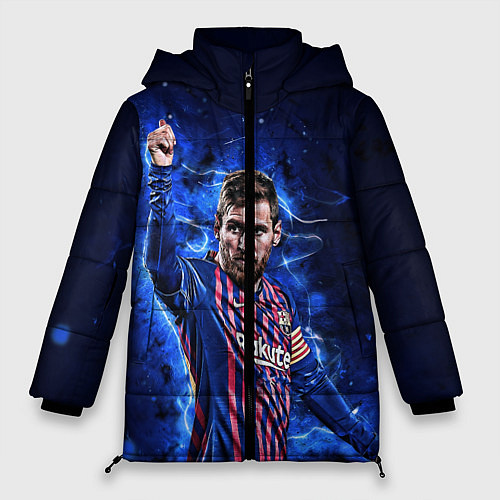 Женская зимняя куртка Lionel Messi Barcelona 10 / 3D-Красный – фото 1