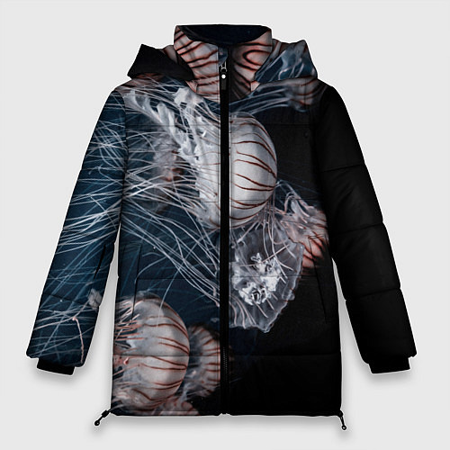 Женская зимняя куртка Медузы / 3D-Черный – фото 1
