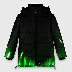 Куртка зимняя женская Зеленый огонь, цвет: 3D-черный