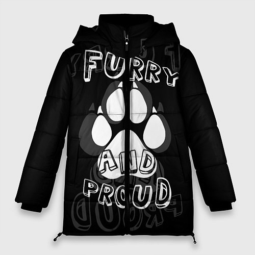 Женская зимняя куртка Furry proud / 3D-Черный – фото 1