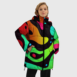 Куртка зимняя женская Неон, цвет: 3D-красный — фото 2
