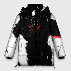 Куртка зимняя женская БЕРСЕРК чб, цвет: 3D-красный