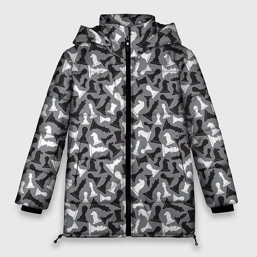 Женская зимняя куртка Шахматист / 3D-Черный – фото 1
