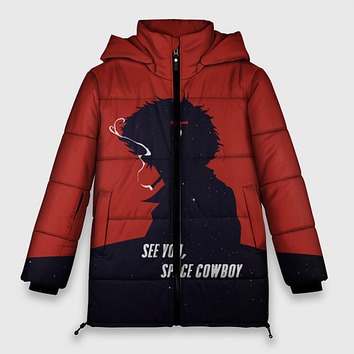 Женская зимняя куртка Cowboy Bebop - Spike / 3D-Красный – фото 1