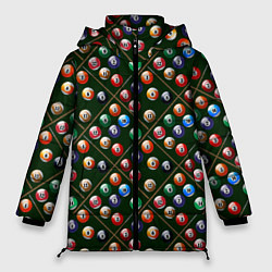 Куртка зимняя женская Бильярд, цвет: 3D-черный