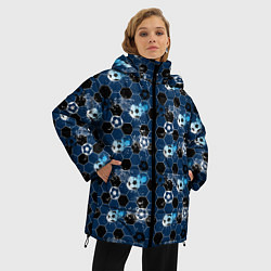 Куртка зимняя женская Football, цвет: 3D-черный — фото 2