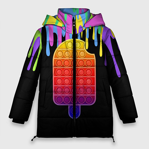 Женская зимняя куртка ICE CREAM POP-IT / 3D-Черный – фото 1