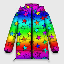 Женская зимняя куртка Радужные звезды