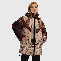 Куртка зимняя женская Красивая Волчица, цвет: 3D-черный — фото 2