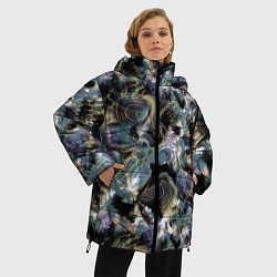 Куртка зимняя женская Узор для рыбака, цвет: 3D-черный — фото 2