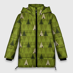 Куртка зимняя женская Лес Текстура, цвет: 3D-черный