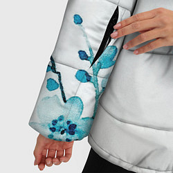 Куртка зимняя женская Голубая сакура, цвет: 3D-светло-серый — фото 2