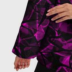 Куртка зимняя женская Абстрактный узор цвета фуксия, цвет: 3D-светло-серый — фото 2