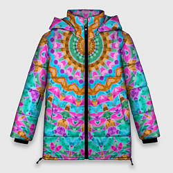 Женская зимняя куртка Разноцветный калейдоскоп