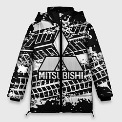 Куртка зимняя женская MITSUBISHI СЛЕДЫ ШИН, цвет: 3D-светло-серый