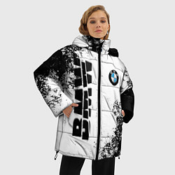 Куртка зимняя женская BMW БМВ РАЗРЕЗАННОЕ ЛОГО, цвет: 3D-красный — фото 2