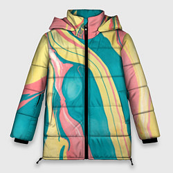 Куртка зимняя женская Красочный развод, цвет: 3D-черный