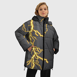 Куртка зимняя женская Яркая молния, цвет: 3D-светло-серый — фото 2