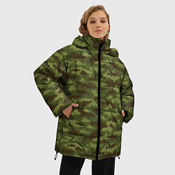 Куртка зимняя женская Рыбак камуфляж из рыб, цвет: 3D-черный — фото 2