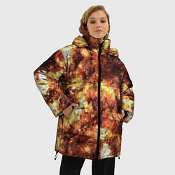 Куртка зимняя женская Кожаный камуфляж, цвет: 3D-черный — фото 2