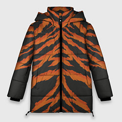 Женская зимняя куртка Шкура тигра оранжевая