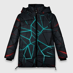 Куртка зимняя женская Геометрический фон, цвет: 3D-черный
