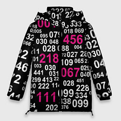 Куртка зимняя женская Игра в кальмара: Номера, цвет: 3D-светло-серый