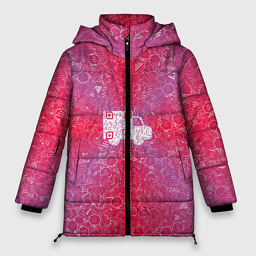 Женская зимняя куртка Грузовик на фоне АПВ 8 2 5 3 / 3D-Черный – фото 1