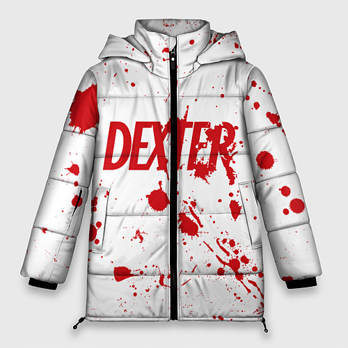 Женская зимняя куртка Dexter logo Декстер брызги крови / 3D-Светло-серый – фото 1