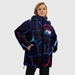 Куртка зимняя женская BMW SPORT 3D плиты, цвет: 3D-черный — фото 2
