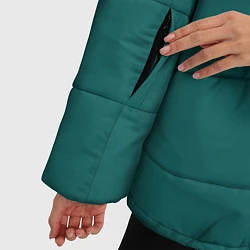 Куртка зимняя женская ИГРА В КАЛЬМАРА РУС ЛОГО, цвет: 3D-черный — фото 2