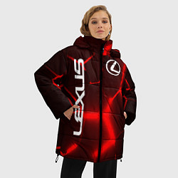 Куртка зимняя женская ЛЕКСУС КРАСНЫЕ 3Д ПЛИТЫ, цвет: 3D-светло-серый — фото 2