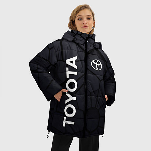 Женская зимняя куртка Toyota 3D плиты / 3D-Светло-серый – фото 3