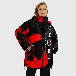 Куртка зимняя женская GHOST OF TSUSHIMA ПРИЗРАК ЦУСИМЫ, цвет: 3D-красный — фото 2