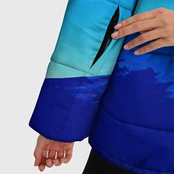Куртка зимняя женская Магадан герб, цвет: 3D-красный — фото 2