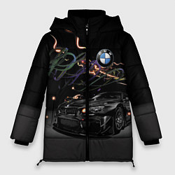 Куртка зимняя женская Бэха в ночном городе, цвет: 3D-черный