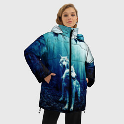 Куртка зимняя женская ЛЕС, ВОЛКИ И ТУМАН, цвет: 3D-черный — фото 2